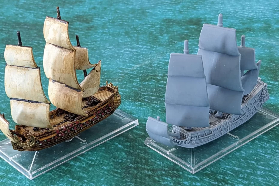 Standard & English SioCAST Oak & Iron ships side-by-side